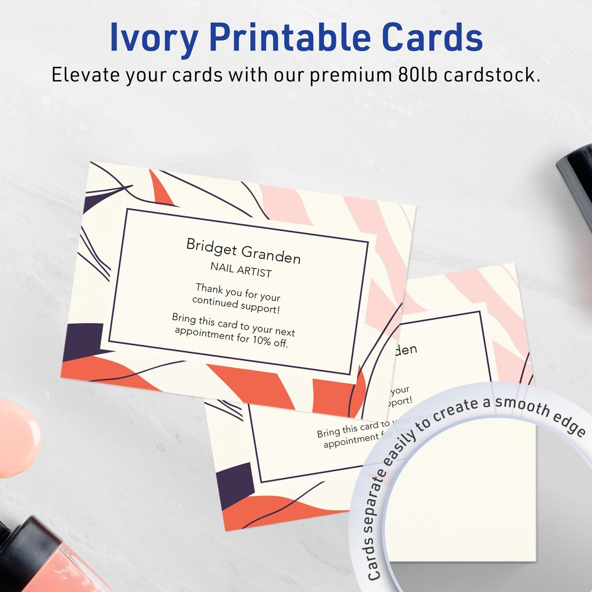 Avery Matte Ivory Postcards, 4" x 6" Rectangle - thumbnail 2