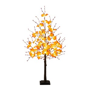 Nearly Natural 4-ft Pre-Lit Autumn Maple Artificial Fall Tree with Berries and 60 Warm White LED Lights - 1 of 1