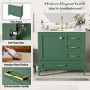 36" Green Bathroom Vanity with Solid Pine Frame, 1 Soft Close Door and 3 Drawers, Modern Storage Cabinet with Ceramic Sink - 4 of 4