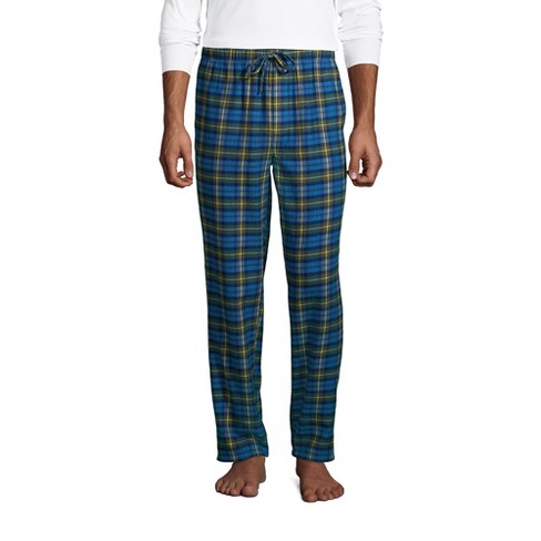 Lands' End Men's Flannel Pajama Pants - Medium - Royal Cobalt Plaid ...