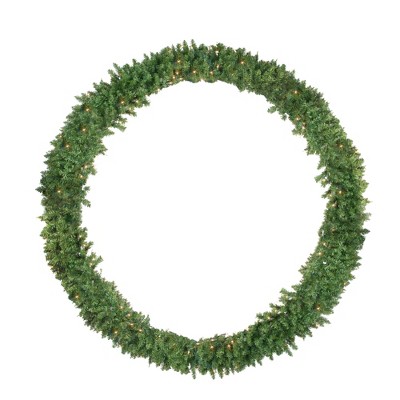 Northlight Pre-Lit Buffalo Fir Artificial Christmas Wreath - 72-Inch, Clear Lights