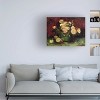 Trademark Fine Art -Vincent van Gogh 'Peonies and Roses' Canvas Art - 2 of 4