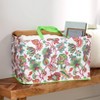 The Lakeside Collection Jumbo Polyester Household Storage Bin Organizer with Handles Fashion Print - 2 of 2