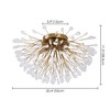 Rennnsan Thrista 20"W 5-Light Sputnik Dandelion Crystal Modern Glam Dimmable Flush Mount - 3 of 4