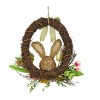 16"  Floral Tulip Wreath with Bunny - National Tree Company - 4 of 4