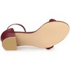 Allegra K Women's Chunky Heels Ankle Strap Braided Instep Strap Heel Sandals - 4 of 4