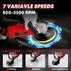 SILVEL Buffer Polisher, 1600W 7 Inch/6 Inch Polisher for Car Detailing, Wax Machine, 7 Variable Speed, with 6 Foam Pads, 3 Wool Pads, Red - 3 of 4