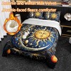Mysterious Astrology Wind Sun Moon Lambswool Quilt Bedding 3-Piece Set, Thick Warmth, Artistic Style (Lambswool Quilt+Pillowcase) - 2 of 4