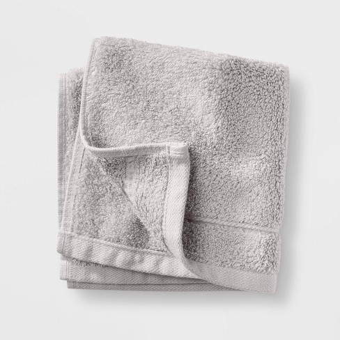 Charisma 4 Piece Hand Towel and Wash Cloth Set in Silver