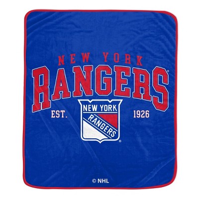 NHL New York Rangers Vintage Arch Block Ultra Soft Blanket
