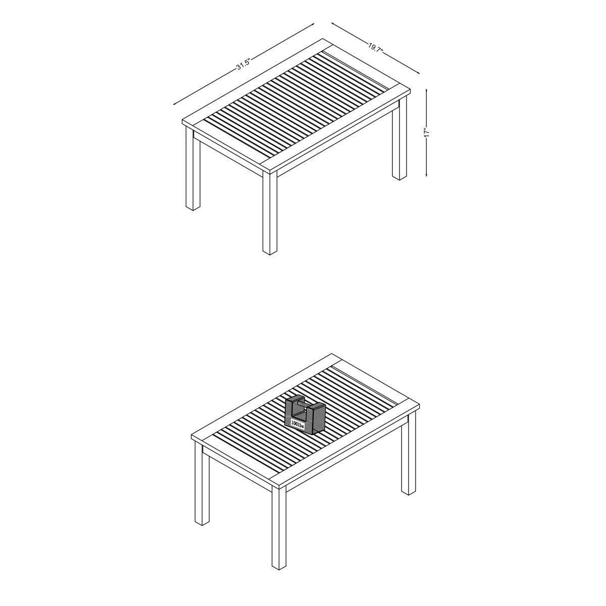 Alaterre Furniture Okemo Acacia Wood Coffee Table - thumbnail 6