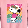 Boys' - Peanuts - Groovy Stacked Graphic Long Sleeve Fleece Sweatshirt - 2 of 4