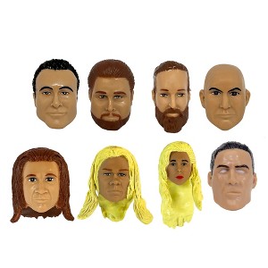 Interchangeable 7 Inch Wrestling Action Figure Heads Series 2: Set of All 8 - 1 of 1