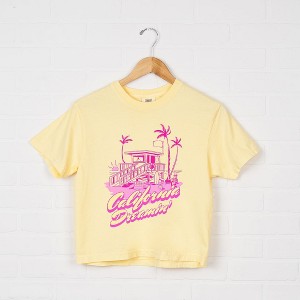 Simply Sage Market Women's California Dreamin' Short Sleeve Relaxed Fit Cropped Tee - 1 of 3