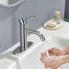 Kumasinova 7.9" Single Handle Bathroom Sink Faucet,1-Hole Stainless Steel Vanity Basin Mixer Faucet Lavatory Tap - 4 of 4