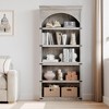 Arched Bookcase with 5 Shelf, Farmhouse Curved Wooden Bookshelves, Display Rack, Storage Cabinet Rack, Bookshelf for Home Office, Living Room - 3 of 4