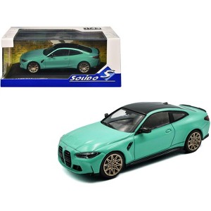2023 BMW M4 Competition (G82) Mint Green with Black Top 1/43 Diecast Model Car by Solido - 1 of 4