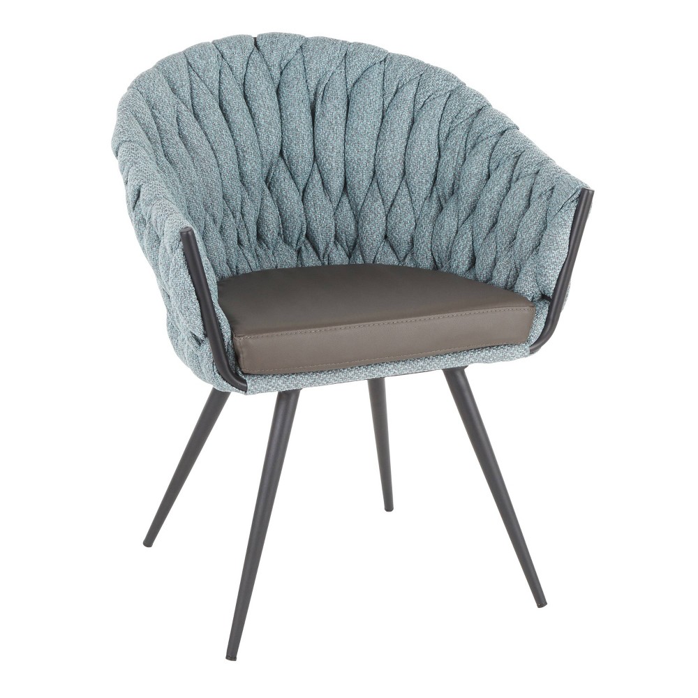 Photos - Chair Braided Matisse Contemporary  Gray/Blue - LumiSource