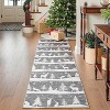 Acekool Area Rug for Living Room, Holiday Themed Non Slip Washable Low Pile Rug, Easy Clean, Soft Home Decor with Tree and Reindeer Pattern - 3 of 4