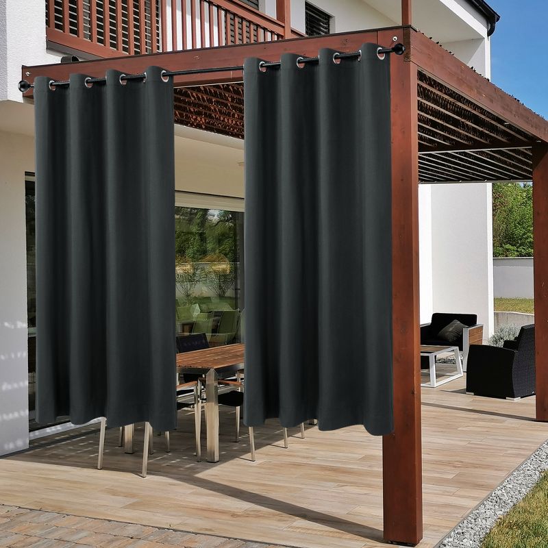 PiccoCasa 100% Blackout Curtains 2 Panels Thermal Insulated for Bedroom, 2 of 4