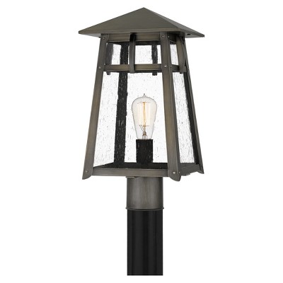 Merle 1-Light Burnished Bronze Outdoor Post Lantern
