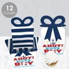 Big Dot of Happiness Ahoy It's a Boy - Square Favor Gift Boxes - Nautical Baby Shower Bow Boxes - Set of 12 - 3 of 4