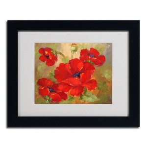 Trademark Fine Art -'Poppies' Framed Matted Art - 1 of 3