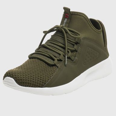 Stylish Olive Green Knit Sneakers Ecoalf Sanford Knitting Sneakers Man Urban Green | Ferwer main image 3
