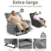 Oversized Wide Rocker Swivel Recliner Chair - PU Leather Large Manual Recliner for Adults, Comfort Lazy Chair with 1.5X Sponge Filling and Easy - 3 of 4