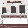 Infurnic Bag and Luggage Sets Hardshell  5 PCS with 360° Spinners Lightweight Suitcase, DurableTravel Suitcase, Brown, 18.9"*12.2"*30" - 2 of 4