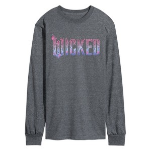 Men's - Wicked - Floral Ombre Logo Long Sleeve Graphic T-Shirt - 1 of 4