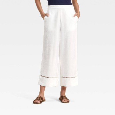Women's High-Rise Ladder Trim Pull-On Pants - A New Day™