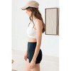Slickblue Women's High Waist 3" Biker Shorts, Solid Color, Tapered Waist, Activewear, Size L, Navy - 4 of 4
