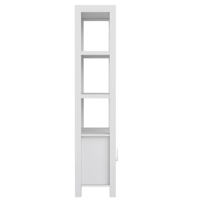 Martha Stewart 68" Gray Wood Shaker Bookcase with Storage Cabinet
