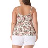 Agnes Orinda Women's Plus Size Peplum Adjustable Strap Outfits Floral Camisoles - 4 of 4