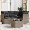 vidaXL Garden Sofa Set Grey PE rattan Medium Modular Garden Sofa Set - 2 of 4
