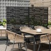 Lirago Metal Outdoor Privacy Screen Freestanding Patio Decorative Screens-72"x47" Black - 2 of 4