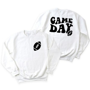 Simply Sage Market Women's Graphic Sweatshirt Game Day Football Front and Back Design - 1 of 4