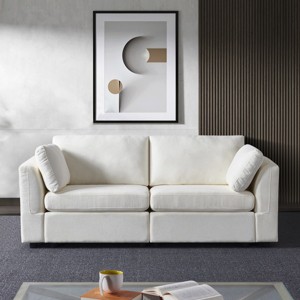 80"Deep 2 Seater Sofa,Apartment Sofa,Comfiest Couches And Sectionals,Soft Chenille Couch Knock Down Sofa Couch-Cuddlewood - 1 of 4