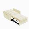 NicBex Modern Pull Out Sofa Bed Velvet Convertible Sofa Bed with Adjustable Back for Small Space - 3 of 4
