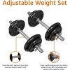 38-Pound Adjustable Dumbbell Set, Black Hand Weights for Home Gym Strength Training - 4 of 4
