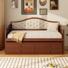 Twin Size Daybed with 4 Storage Drawers and Trundle for Bedroom or Guest Room - 3 of 4