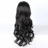 Unique Bargains Women's Halloween Curly Wigs 28" Black with Wig Cap Long Hair - 4 of 4