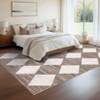 Large Modern Living Room Rug 10x13 Machine Washable Geometric Accent Carpet with Non-Slip Backing, Soft Low Pile Area Rugs - 2 of 4