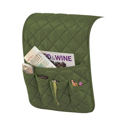 Collections Etc Quilted Organizer and Space Saving Armrest Cover with 1 Large and 4 Small Pockets