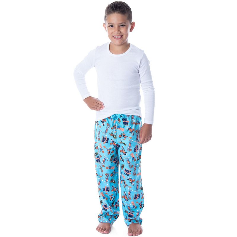 Space Jam A New Legacy Boys' Allover Character Loungewear Pajama Pants Blue, 3 of 5