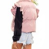 Women's Ruffle Sleeve Crop Down Vest - BUCKETLIST - 2 of 4