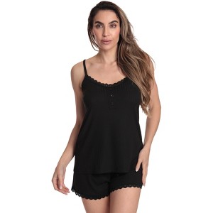 Just Love Womens Solid Ribbed Pajama Short Set - PJ Sets for Women - 1 of 4