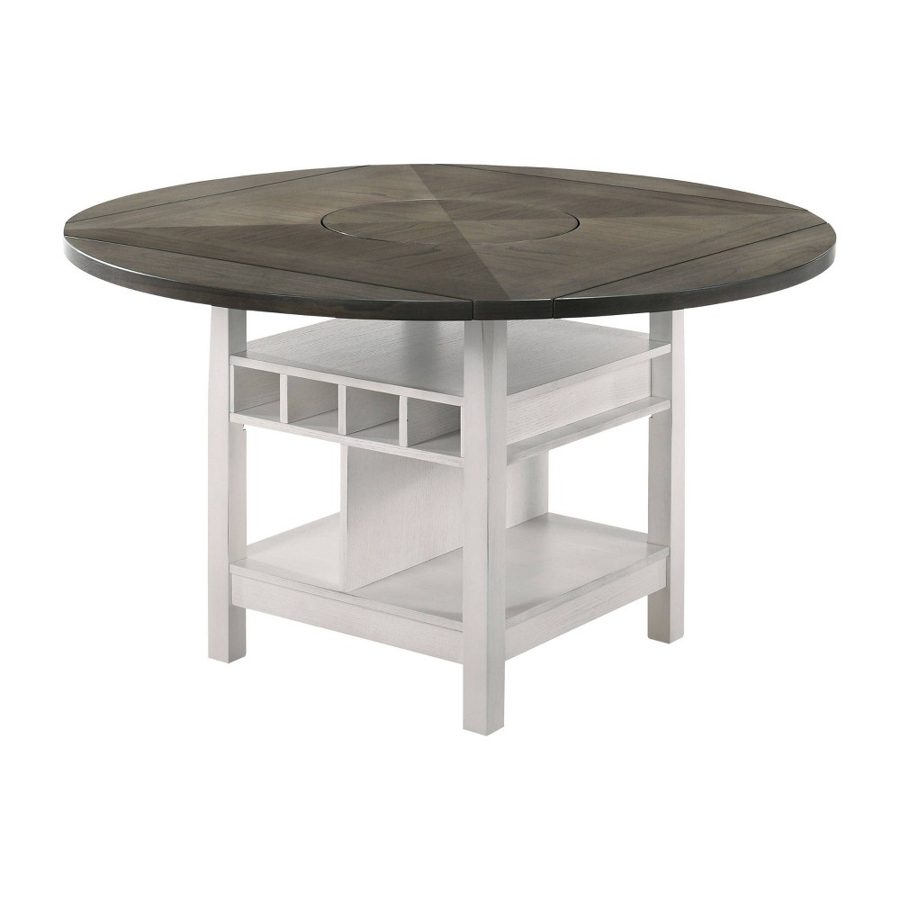 Photos - Dining Table 60" Summerland Round Counter Height Extendable  White - HOMES: