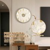 Luxury Decorative Wall Clock with Patterned Face for Living Room Aluminum Frame Large Modern Round Design Silent - 3 of 4
